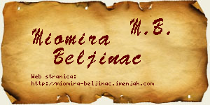Miomira Beljinac vizit kartica